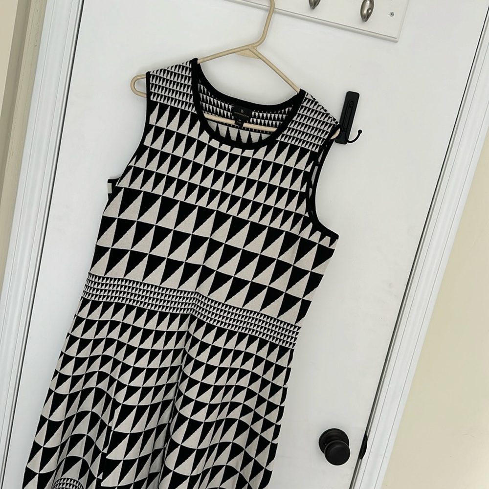 Black and white sweater dress